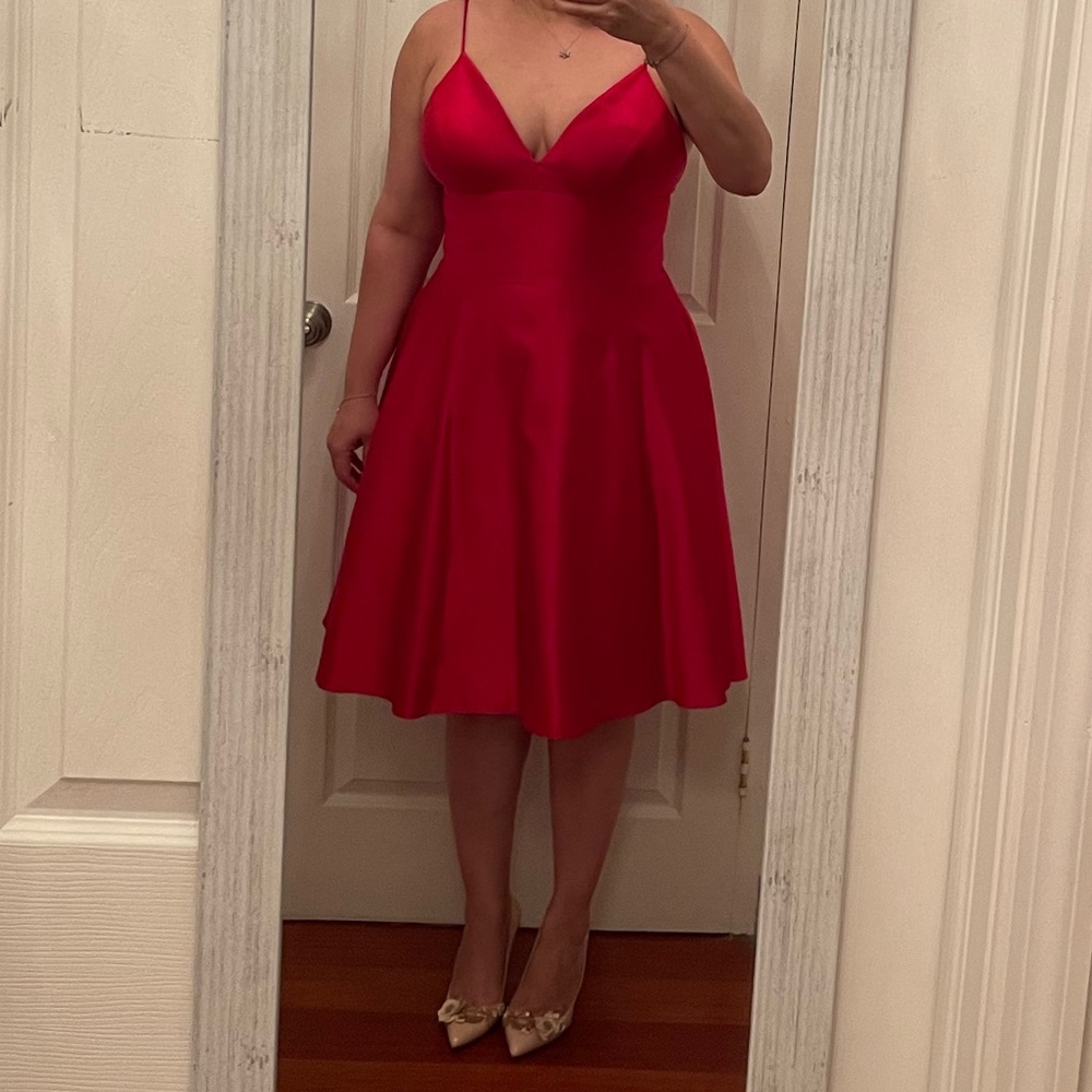 Betsy & Adam beautiful Red dress
